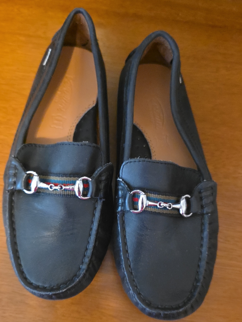 Venettini Black Kids Leather Bit Loafers with Silver Hardware